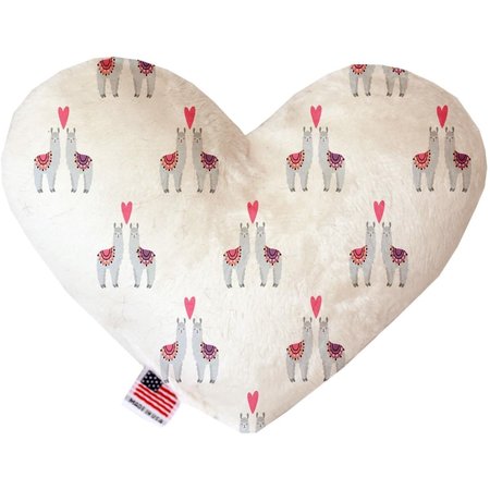 MIRAGE PET PRODUCTS Llama Love Canvas Heart Dog Toy 6 in. 1369-CTYHT6